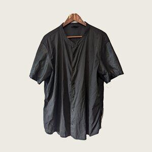 RUDSAK - Leather sleeve black stretch shirt - Sz XL